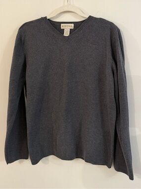 Vintage Merona V-Neck Sweater — Charcoal